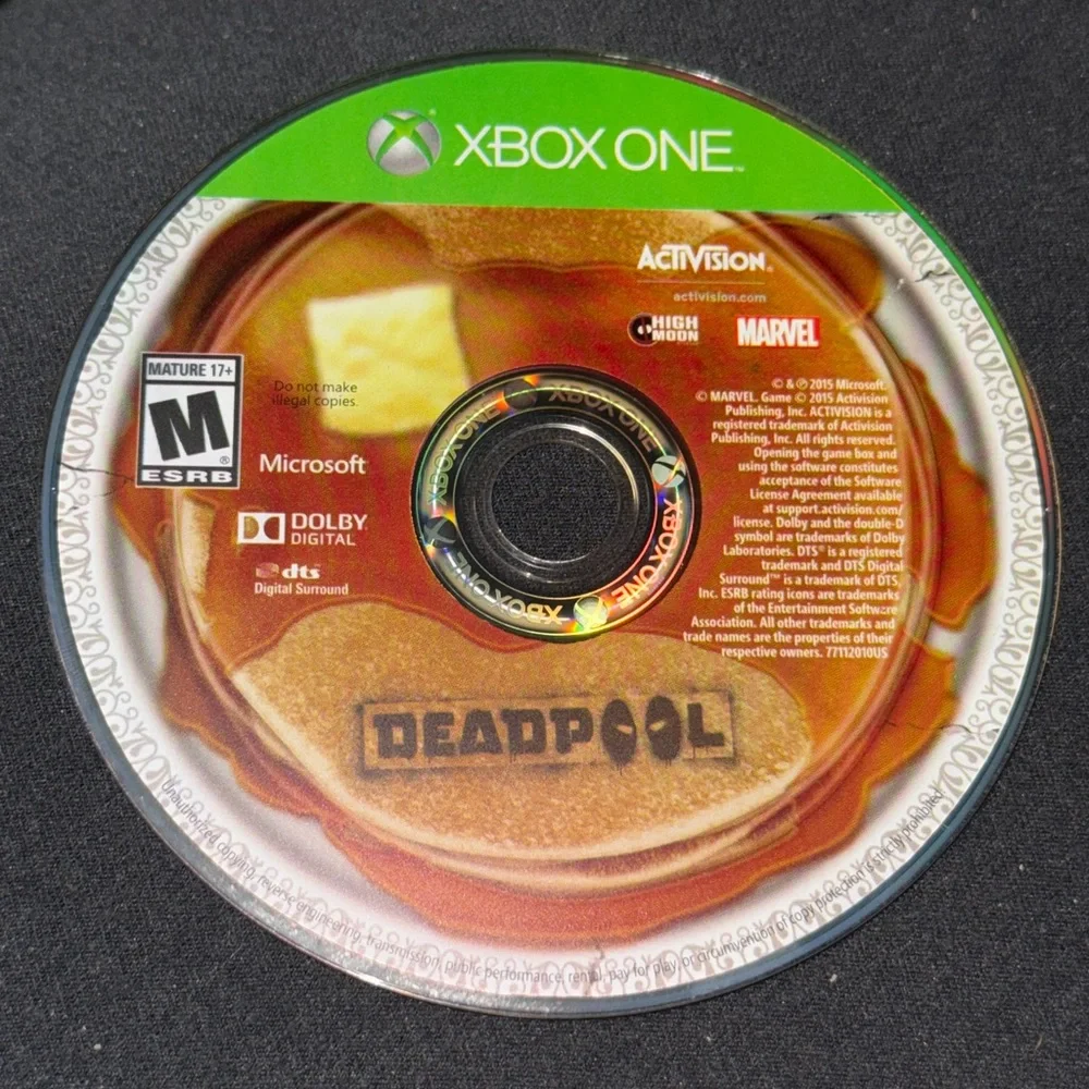 Microsoft Xbox One Marvel Deadpool Rated M For Mature Disc Only Works Great Act.